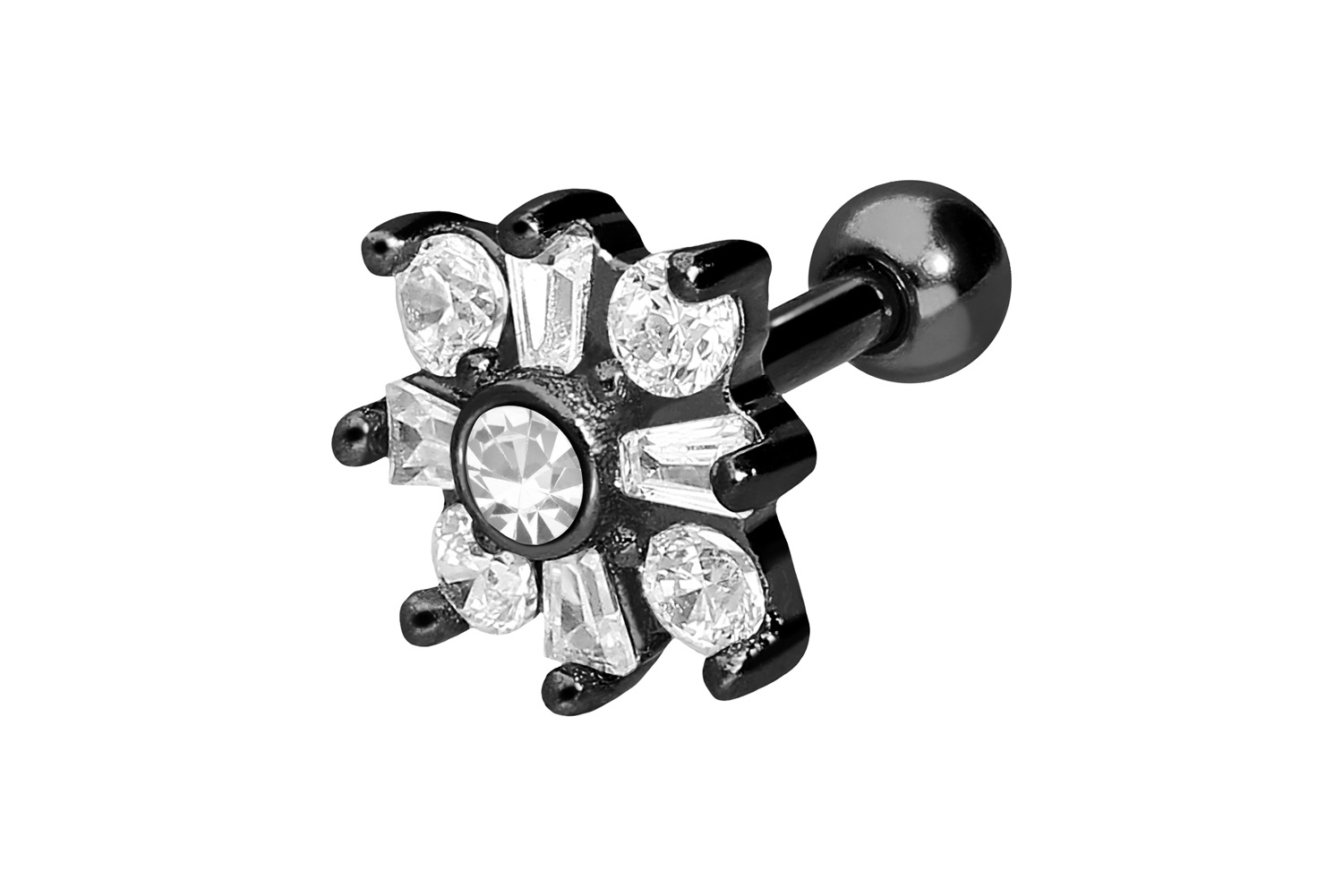 Chirurgenstahl Ohrpiercing KRISTALLBLUME ++SALE++